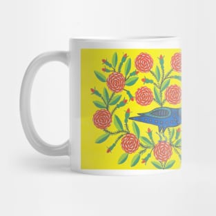 Maria Primachenko - magpie in roses 1983 Mug